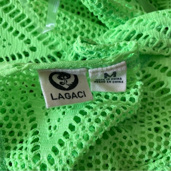 Neon Green Crochet Swim Coverup - Picture 8 of 8